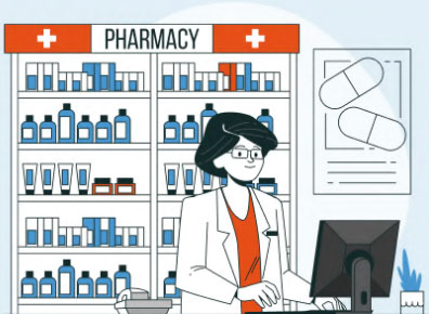 Pharmacy & Network illustration